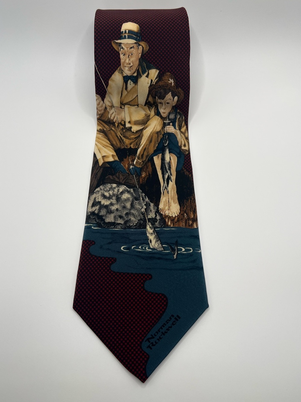 ✨002: Vintage 1995 Norman Rockwell Saturday Evening Post Tie